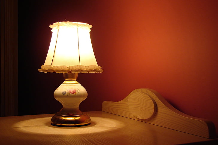 decorative lamp on the table