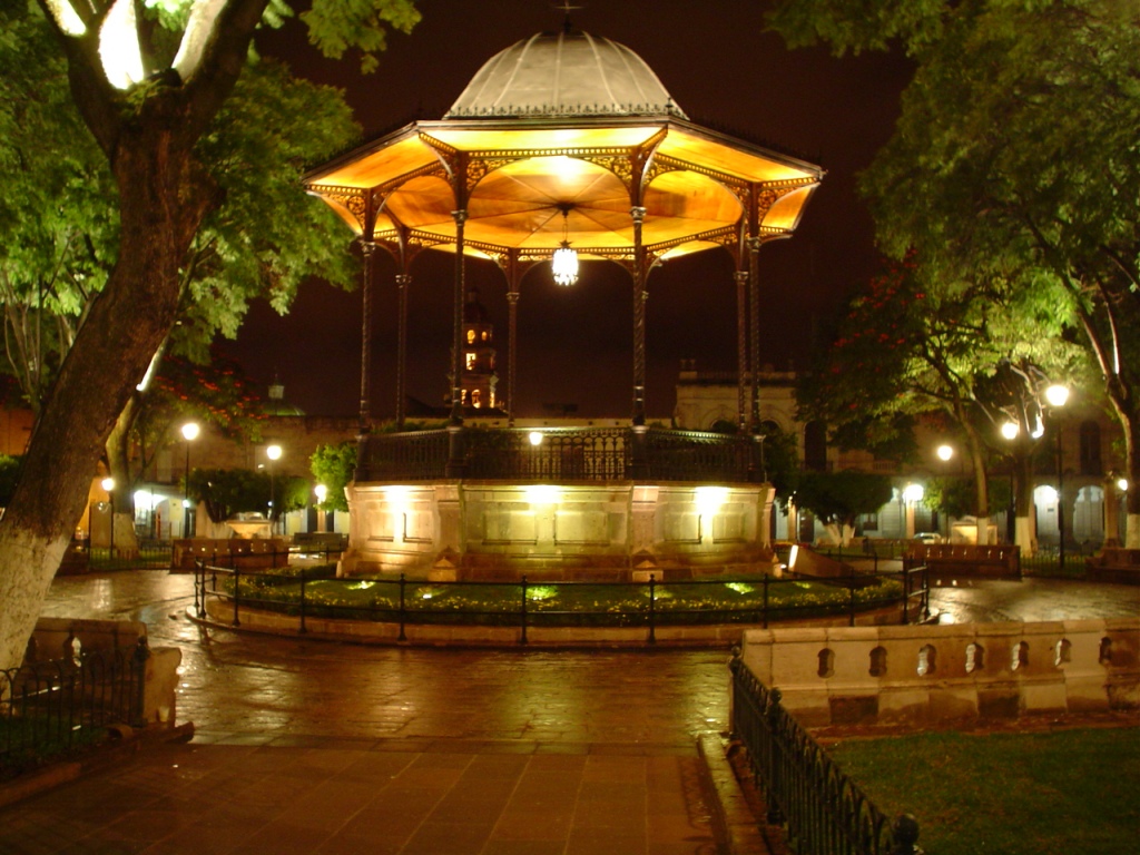 landscape ambient lighting in the park