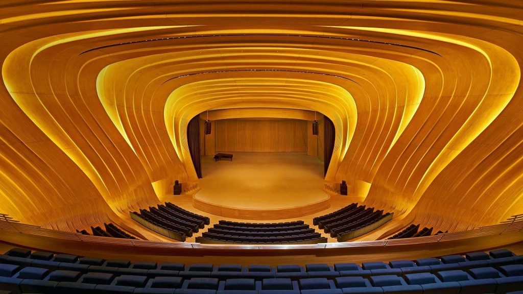 modern lighted performance hall