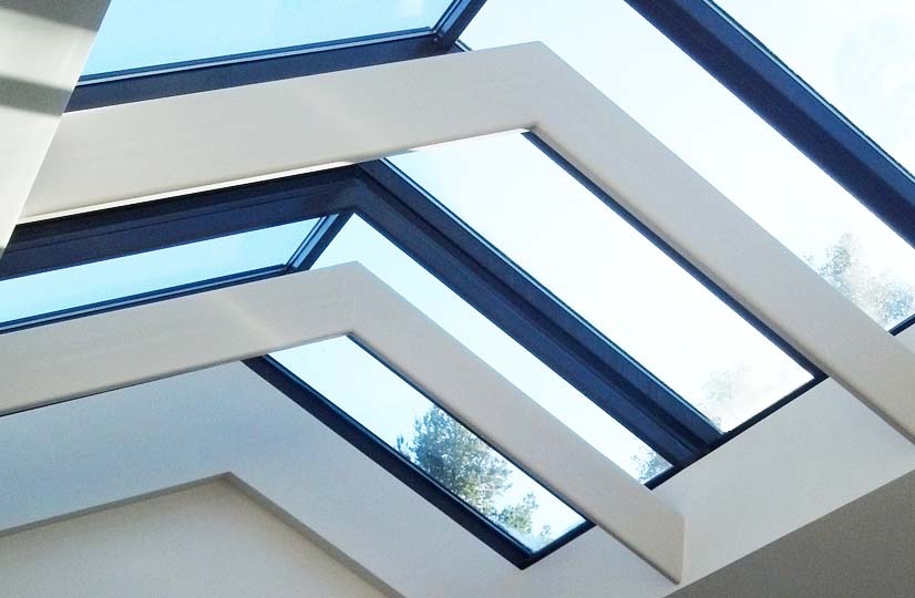skylights of a building
