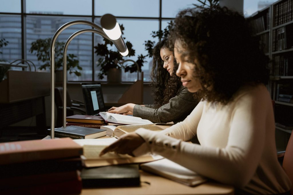 task lighting in the library