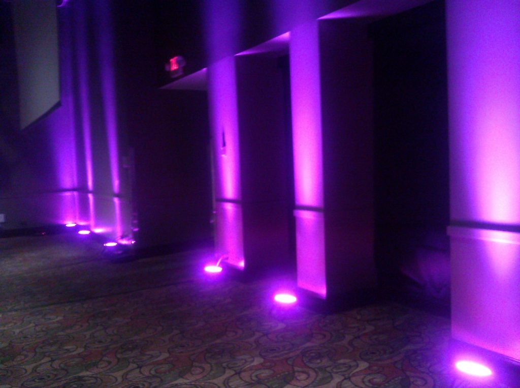 upward facing lights
