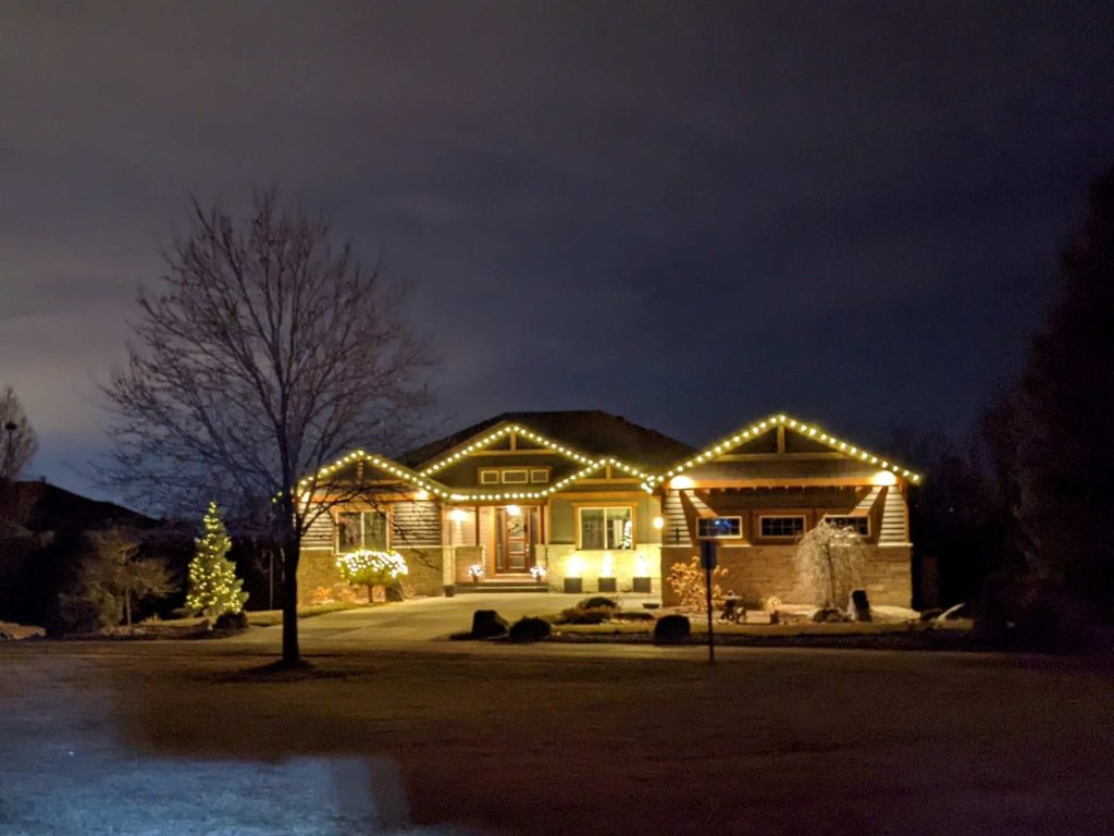 front lighting of a house