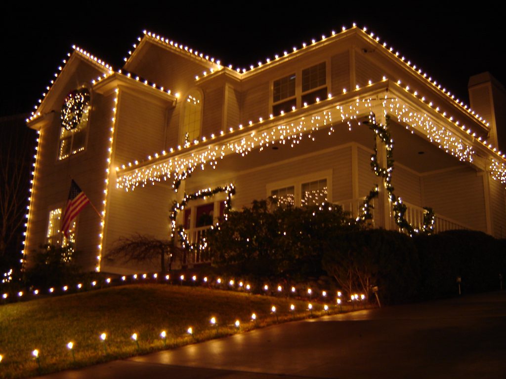 the front lighting of a house