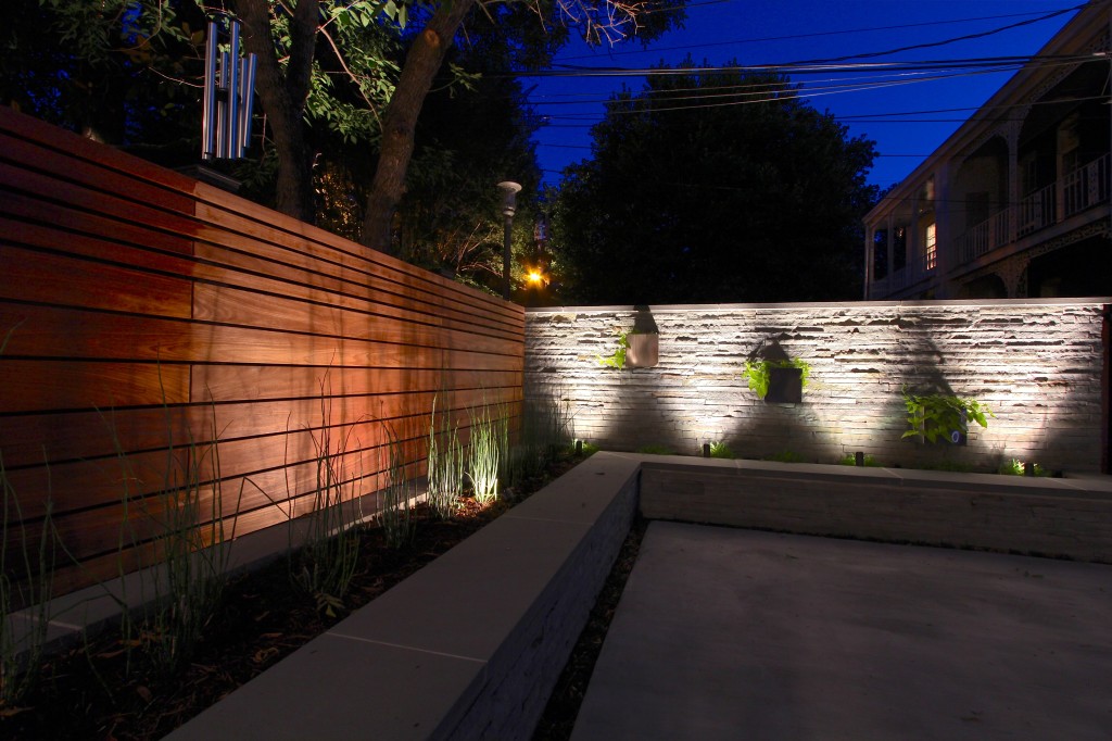 led lighting on the fence