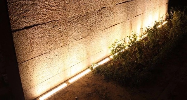 wall wash lighting on a wall