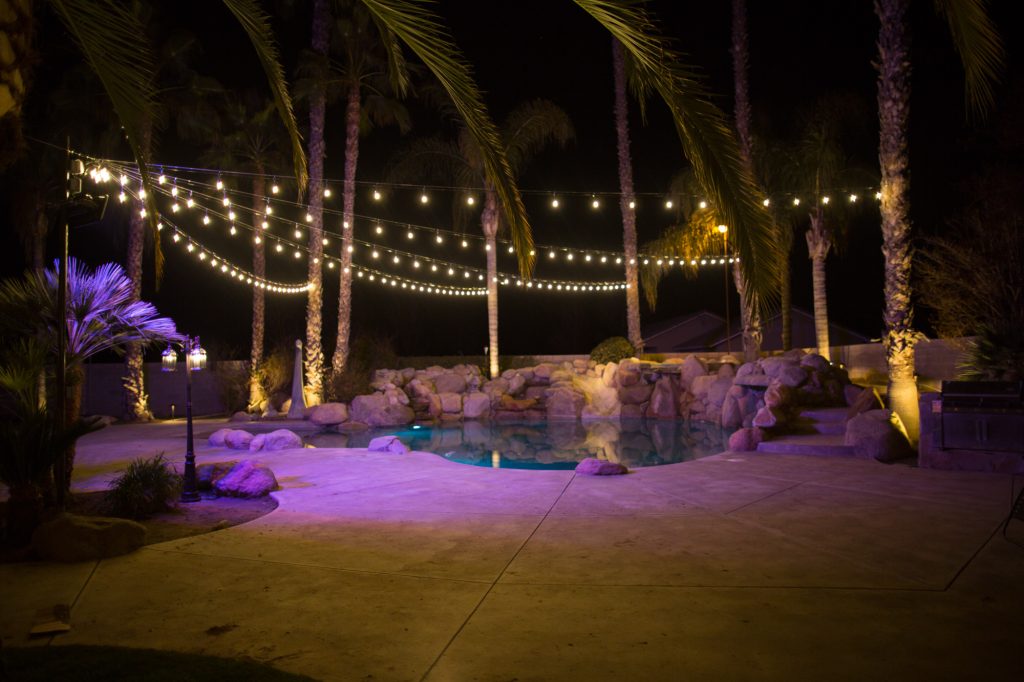 backyard string lights