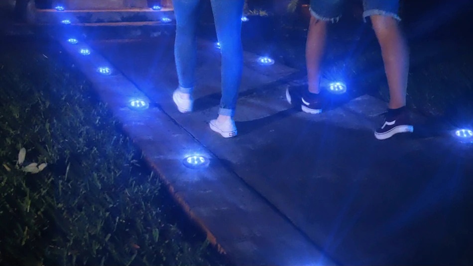 guidance led lights on the path