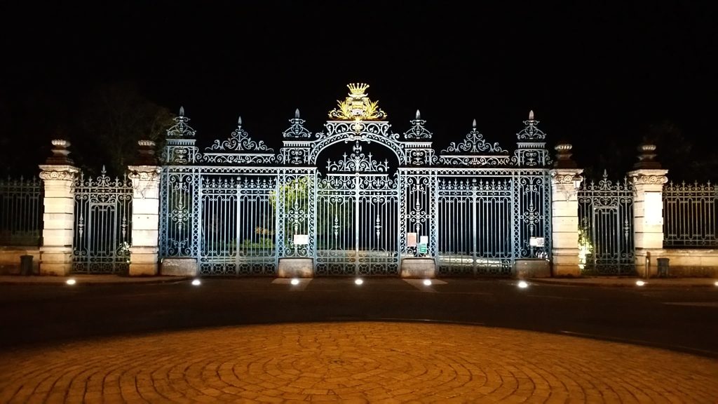grazing lighting on entrance gate