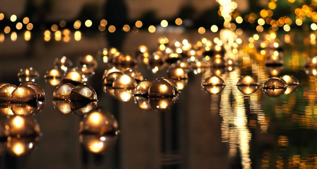 magic charm of floating lanterns