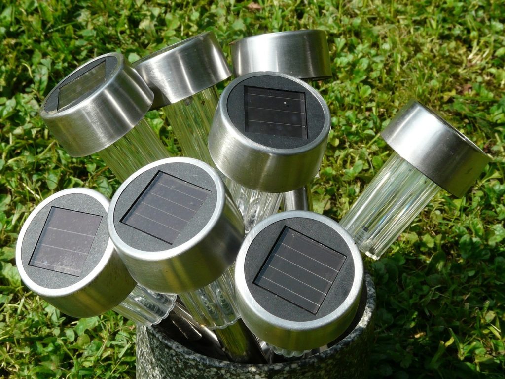 modern solar pathway lights; solar or wired landscape lighting