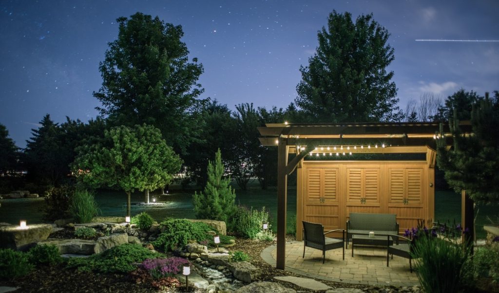 moonlit garden oasis