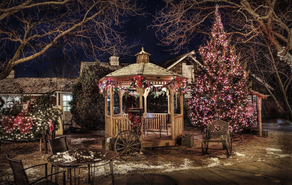 decorative hanging lights for gazebo; should we take down string lights in winter