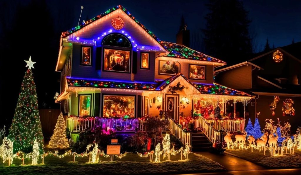 colorful christmas lights