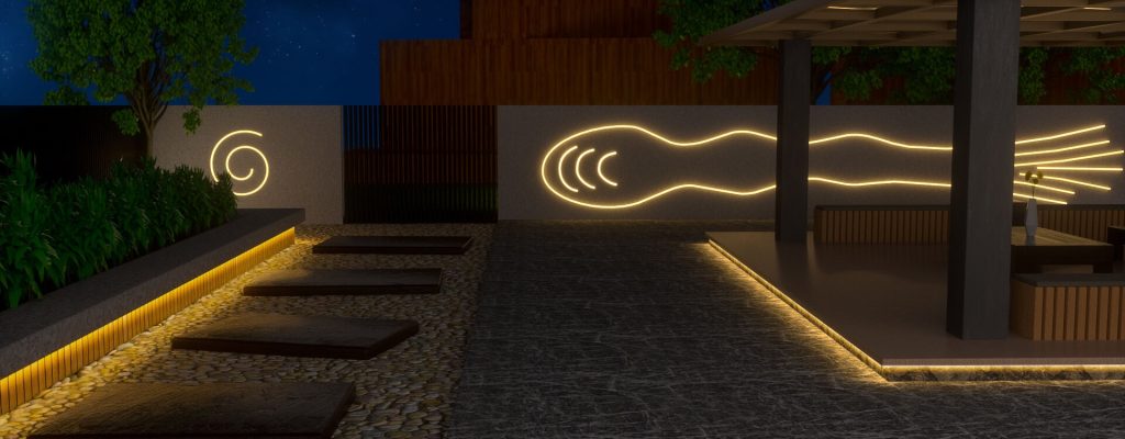 landscape strip lights edging