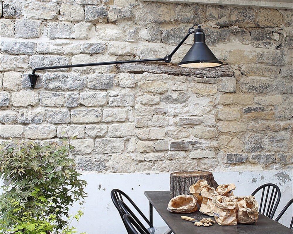 landscape long swing arm lamps