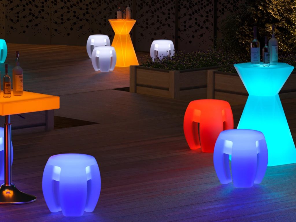 landscape color changing tall floor lights