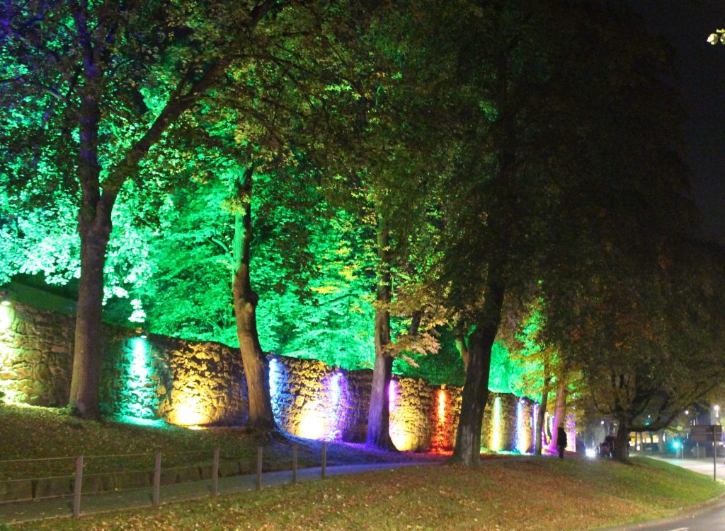 landscape wall lighting for trees