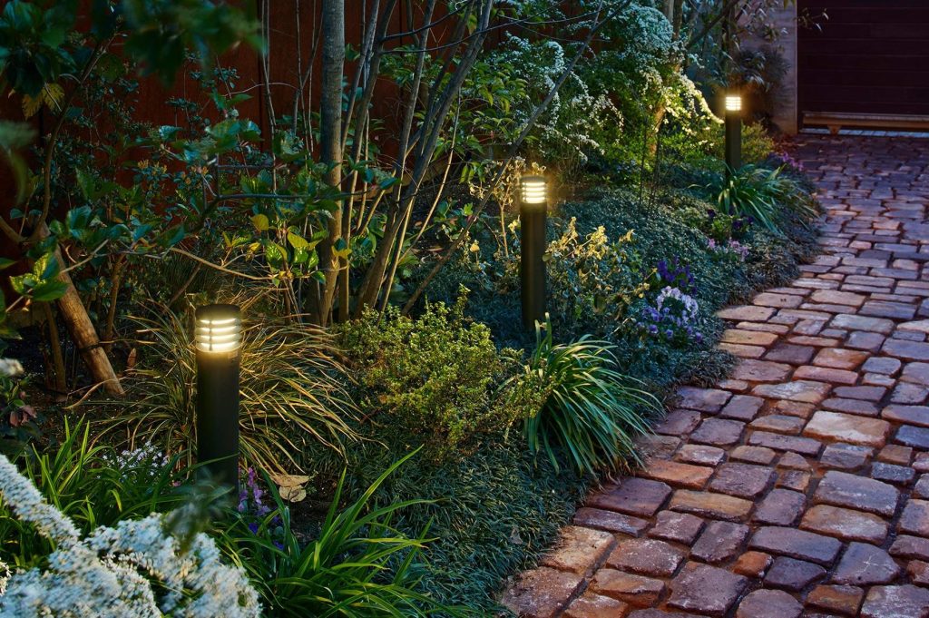 post lights in the garden