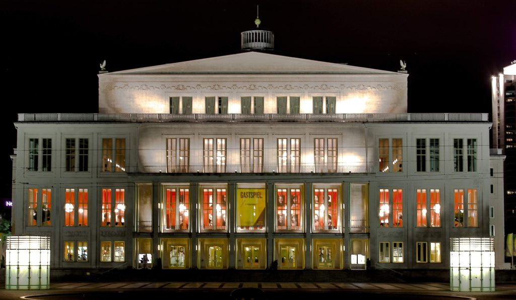 outdoor spotlights on a building