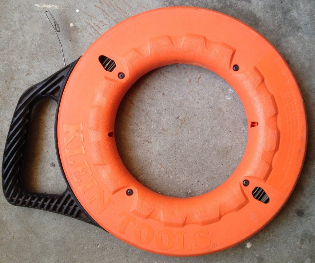 fish tape; how to install landscape lighting wire under sidewalk