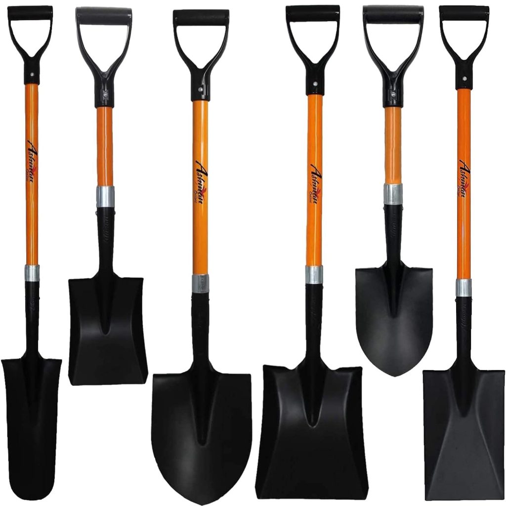 shovels with large and short handles; how to hide the landscape lighting wire