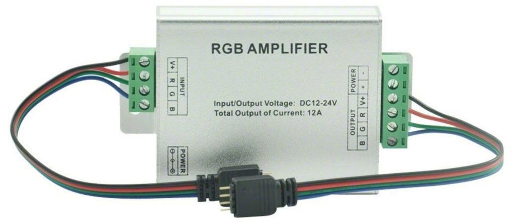rbg led string lights multi-runs amplifier; how many led string lights can be stranded together