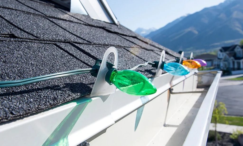 shingle tab light clip for string lights; how to hang outdoor string lights from roofs
