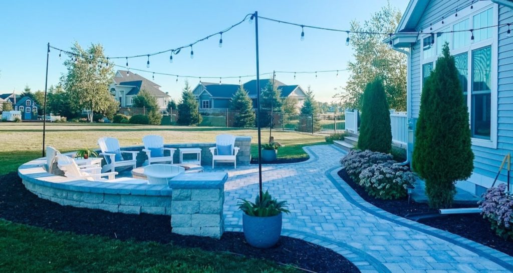 string light pole planters; how to hang outdoor string lights from planters