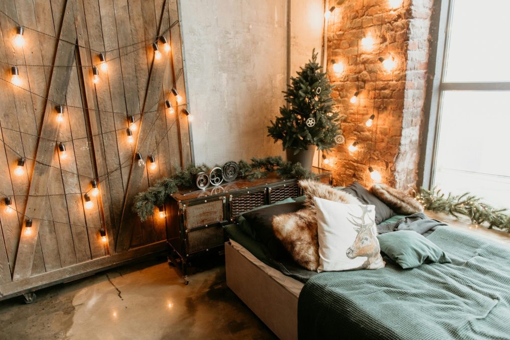 string lights in bedroom; should we take down string lights in winter