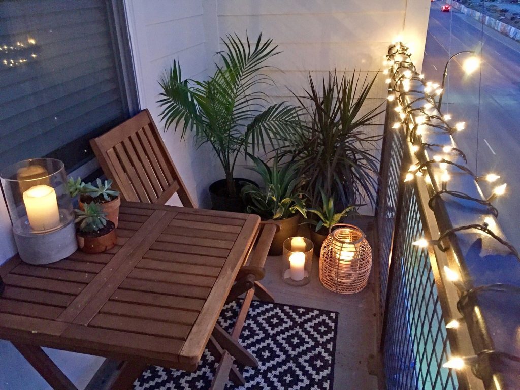string lights on balcony; how to hang outdoor string lights on balconies
