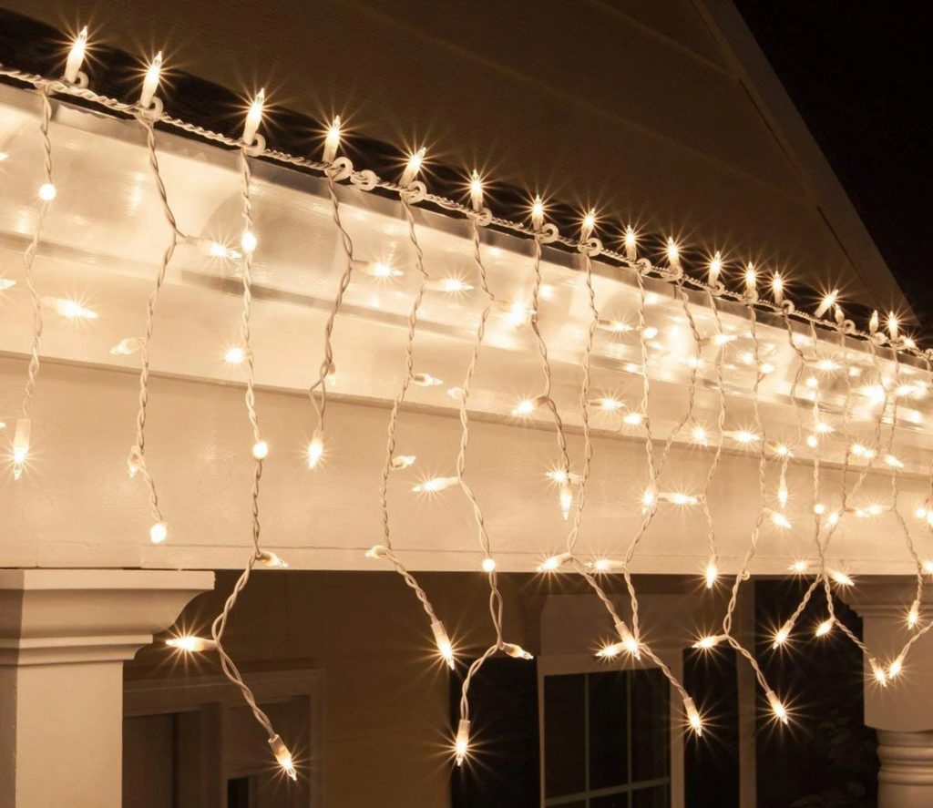 string lights on house; how to hang outdoor string lights on houses