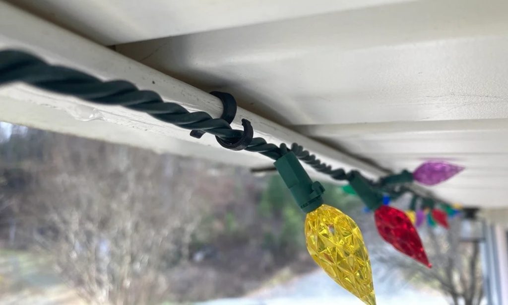string lights on soffit clips; where can we recycle christmas string lights