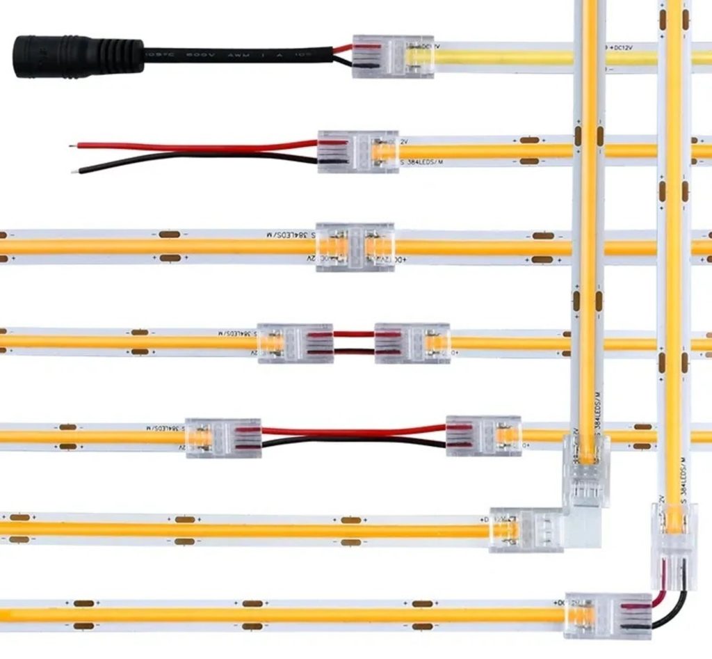 cob led strip connectors; how to cut strip lights